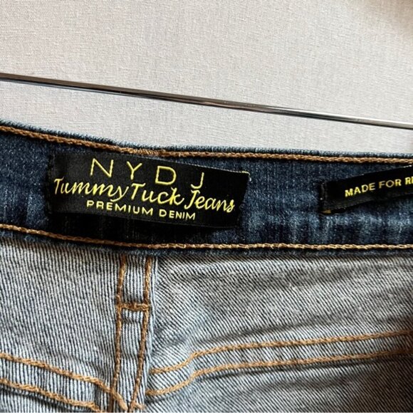 NYDJ tummy tuck high rise bootcut dark wash jeans Sz 14P - Picture 6 of 11